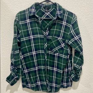 Green Forever 21 Flannel